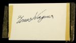 Honus Wagner Pittsburgh Pirates Signed Cut - JSA 