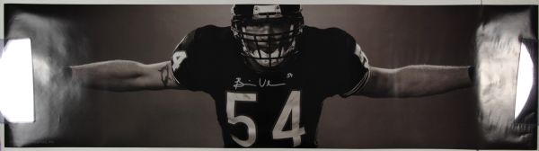 Brian Urlacher Chicago Bears Signed 19.5" x 72" Poster - MEARS LOA