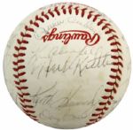 1982 St. Louis Cardinals Team Signed World Series Baseball w/ 28 Sigs. Incl. Darrell Porter Ozzie Smith - JSA 