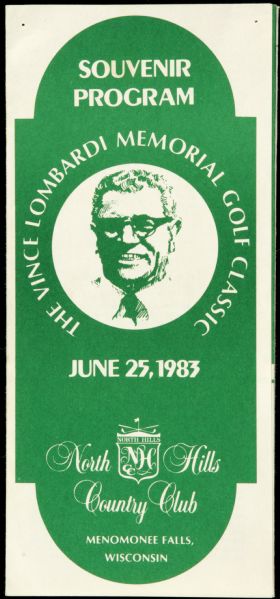 1983 Vince Lombardi Memorial Golf Classic Signed Program w/ 17 Incl. Alan Shepard Walter Payton Harvey Kuenn - JSA 