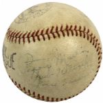 1937 St. Louis Cardinals Team Signed Baseball w/ Frankie Frisch Dizzy Dean Joe Medwick - JSA