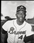 1966-67 Hank Aaron Atlanta Braves "The Sporting News" Original 3" x 3.75" Black And White Negative (The Sporting News Collection/MEARS Auction LOA) 