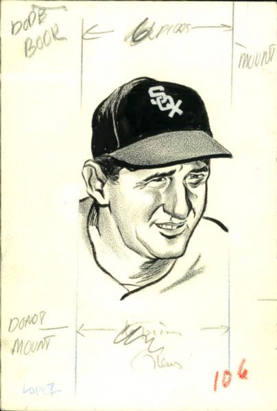1954-65 Chicago White Sox "The Sporting News Collection Archives" Original Illustration Artwork (Sporting News Collection Hologram/MEARS LOA) Unique, 1:1 - Lot of 12