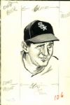 1954-65 Chicago White Sox "The Sporting News Collection Archives" Original Illustration Artwork (Sporting News Collection Hologram/MEARS LOA) Unique, 1:1 - Lot of 12
