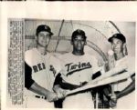 1971 Carl Yastrzemski Tony Oliva & Pete Runnels "Chicago Sun-Times" Original Type 1 8"x  10" Photo (Sun Times Hologram/MEARS Type 1 Photo LOA)