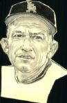 1956-67 Los Angeles Angels The Sporting News Collection Archives Original Illustration Artwork (Sporting News Collection Hologram/MEARS LOA) Unique, 1:1 - Lot of 9