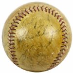 1937-39 Detroit Tigers Team Signed Baseball w/ Mickey Cochrane & Charlie Gehringer - JSA 