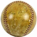 1937-39 Detroit Tigers Team Signed Baseball w/ Mickey Cochrane & Charlie Gehringer - JSA 
