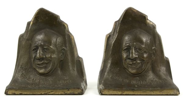 1930s Knute Rockne Notre Dame Bookends Rare "The Rock of Notre Dame" Reference