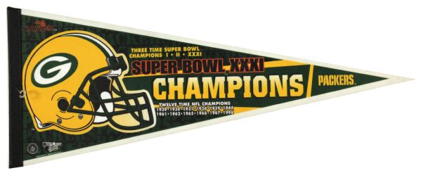 1997 Green Bay Packers Super Bowl XXXI Champions Full Size Pennant