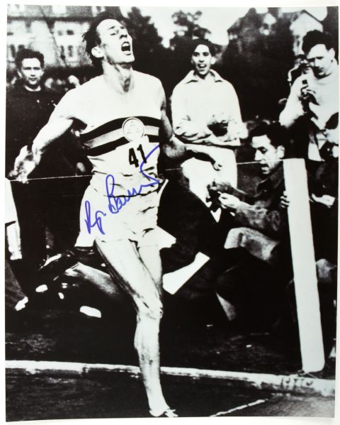 Roger Bannister Signed 8" x 10" Photo - First 4-Minute Mile - JSA 