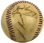 1980 Detroit Tigers Multi Signed Game Used OAL (MacPhail) Baseball - JSA 