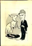 1967 Charlie Finley Kansas City As "The Sporting News Collection Archives" Original Illustration Artwork (Chicago Sun Times/MEARS LOA) Unique, 1:1