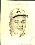 1906-68 Phiadelphia / Kansas City / Oakland Athletics The Sporting News Collection Archives Original Illustration Artwork (Sporting News Collection Hologram/MEARS LOA) Unique, 1:1 - Lot of 11