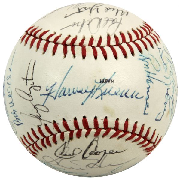 1982 Milwaukee Brewers Team Signed World Series Baseball w/ 28 Sigs. - JSA 