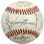 1982 Milwaukee Brewers Team Signed World Series Baseball w/ 28 Sigs. - JSA 