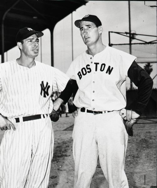 1940-41 Joe DiMaggio Ted Williams "The Sporting News" Original 3.25" x 3.5" Black And White Negative (The Sporting News Collection/MEARS Auction LOA) 