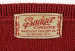 1940s University of Wisconsin Letterman's Sweater With Embossed W Rare Find