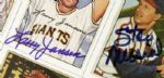 1982 A Century of Baseball Cards Signed 14 1/2 x 22 Calendar w/ 24 Signatures  Incl. Mickey Mantle Yankees Hank Aaron Mathews - JSA