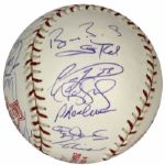 2004 National League All-Star Team Signed Baseball w/ MLB Hologram & Full JSA Letter Pujols Bonds Clemens