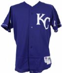 1995 Chris Haney Game Worn Signed Royals Batting Practice Jersey - MEARS LOA 