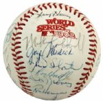 1982 Milwaukee Brewers Team Signed World Series Baseball w/ 28 Sigs. - JSA 