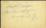 1940s The Lone Ranger Exhibit Card Signed by Clayton Moore - JSA