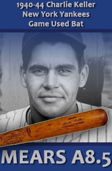 1940-44 Charlie Keller H&B Louisville Slugger Professional Model Game Used Bat - New York Yankees - (MEARS A8.5)