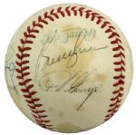 1981 New York Yankees Team Signed OAL (MacPhail) Baseball w/ 11 Sigs. Incl. Reggie Jackson Dave Winfield - JSA 
