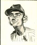 1954-65 Chicago White Sox The Sporting News Collection Archives Original Illustration Artwork (Sporting News Collection Hologram/MEARS LOA) Unique, 1:1 - Lot of 12
