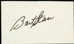 1990s Bart Starr Green Bay Packers Signed Index Card - JSA 