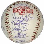 2004 National League All-Star Team Signed Baseball w/ MLB Hologram & Full JSA Letter Pujols Bonds Clemens