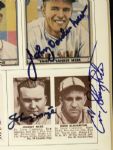 1982 A Century of Baseball Cards Signed 14 1/2 x 22 Calendar w/ 24 Signatures  Incl. Mickey Mantle Yankees Hank Aaron Mathews - JSA