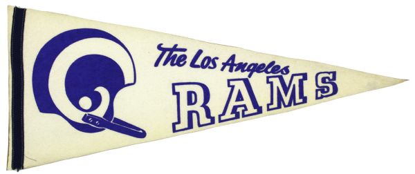 1970s-80s Los Angeles Rams Full Size Pennant 