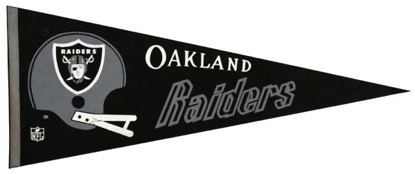 1970s Oakland Raiders Full Size Pennant 