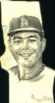 1956-67 Los Angeles Angels The Sporting News Collection Archives Original Illustration Artwork (Sporting News Collection Hologram/MEARS LOA) Unique, 1:1 - Lot of 9