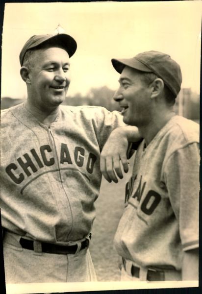 1938 Gabby Hartnett Tony Lazzeri Chicago Cubs "The Chicago Sun-Times Archives" Original Photo (Chicago Sun-Times Hologram/MEARS Photo LOA)