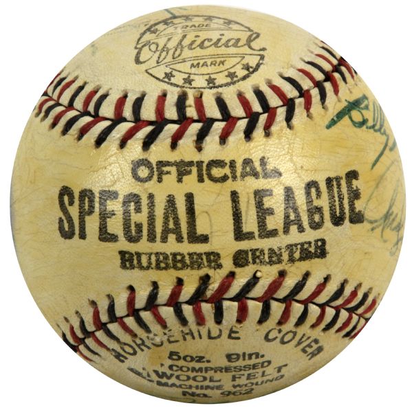 1950s Milwaukee Braves Multi Signed Baseball w/ Joe Adcock Billy Bruton Andy Pafko - JSA 