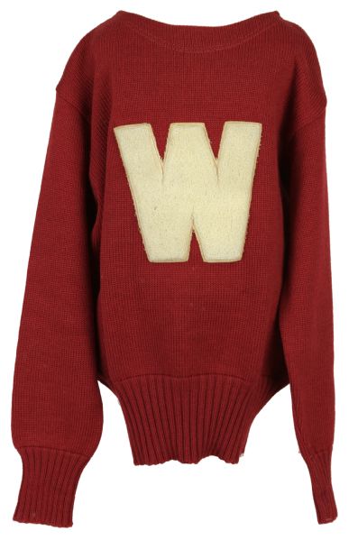 1940s University of Wisconsin Lettermans Sweater With Embossed "W" Rare Find
