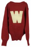1940s University of Wisconsin Lettermans Sweater With Embossed "W" Rare Find
