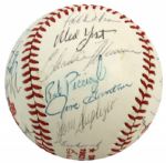 1982 Milwaukee Brewers Team Signed World Series Baseball w/ 28 Sigs. - JSA 