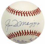 New York Yankee Great Multi Signed Baseball w/ Joe DiMaggio Whitey Ford & Yogi Berra - JSA 