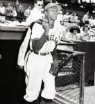 1948 Satchel Paige Cleveland Indians "The Sporting News" Original 3.25" x 3.5" Black And White Negative (The Sporting News Collection/MEARS Auction LOA) 