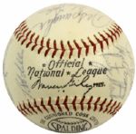 1963 Houston Colt .45s Team Signed ONL (Giles) Baseball w/ 25 Sigs. - JSA 