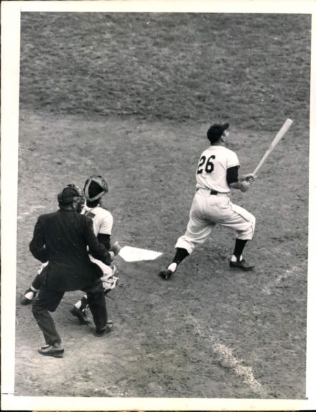 1954 World Series Dusty Rhodes New York Giants "SPORT Magazine Collection Archives" Original Photos (MEARS Photo LOA) - Lot of 3