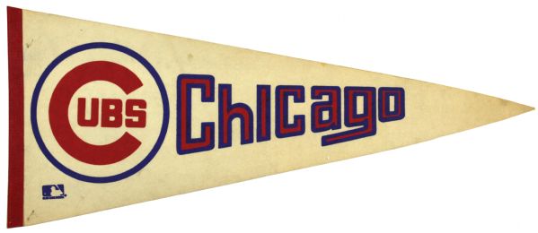 1960s Chicago Cubs Full Size Pennant 