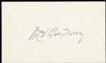 Bill Terry New York Giants Signed Index Card - JSA 