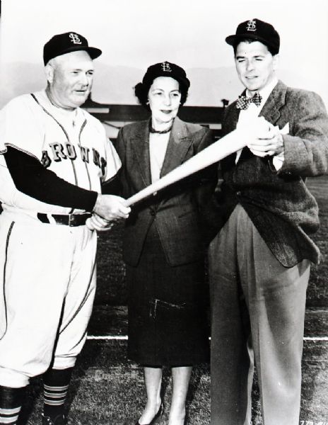 1952 Rogers Hornsby Ronald Reagan "The Sporting News" Original 2.75" x 3.5" Black And White Negative (The Sporting News Collection/MEARS Auction LOA) 