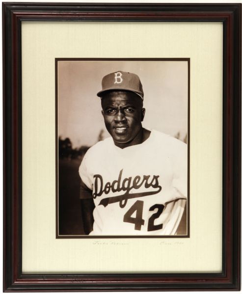 Jackie Robinson Brooklyn Dodgers Framed Photo 