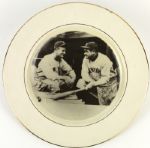 1970s Babe Ruth & Lou Gehrig New York Yankees Plate 